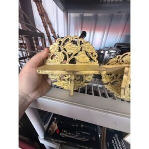 Syroco Gold Leaf Wall Shelves